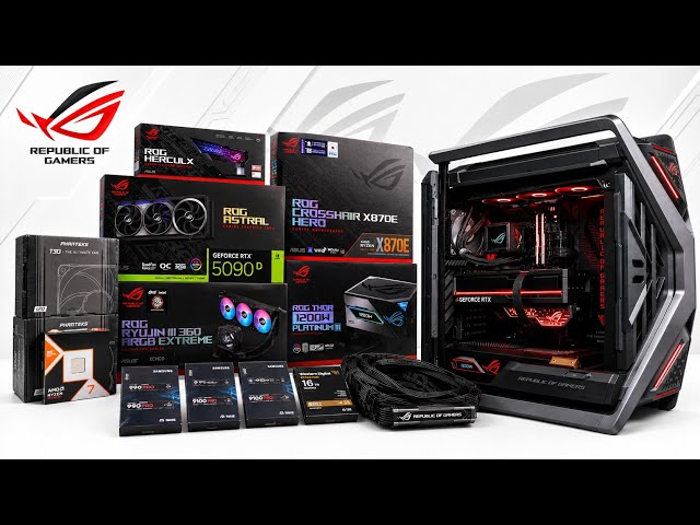 REPUBLIC OF GAMERS RTX 5090D ROG  GAMING PC BUILD | RYZEN 7 9800X3D | ASUS ROG Hyperion GR701