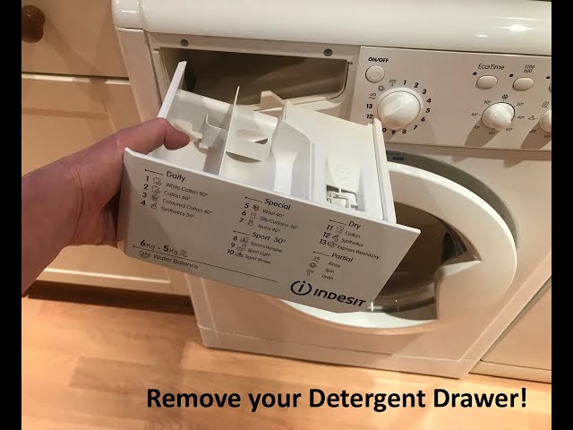 How to Remove the Detergent Drawer on an Indesit Washing Machine