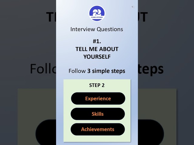 Interview Questions | Tell Me About Yourself