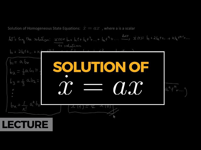 SOLVING x' = ax