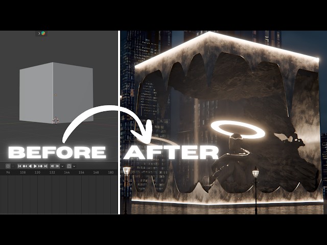 This Sci-Fi City Started as One Shape (Blender Beginner Tutorial)