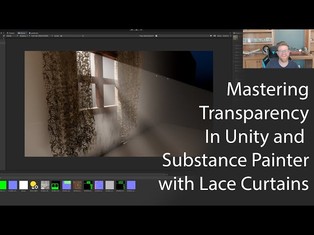 Working with Transparency in Maya, Substance Painter, and Unity - Creating Worn Lace Curtains