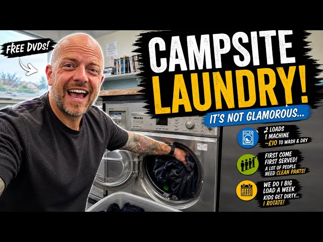 Campsite Laundry Explained! 💷 Is It REALLY £10 Per Load?