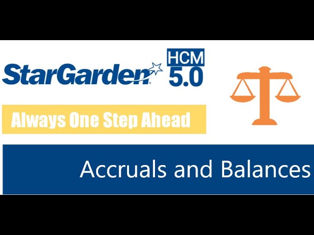 StarGarden HCM 5.0 - Balances and Accruals