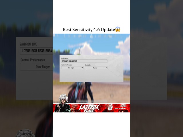 Best Sensitivity 4.6 Update 😱 | #bgmi #pubg #shorts #ytshorts