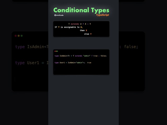 TypeScript Conditional Types  #coding #javascript #webdevelopment