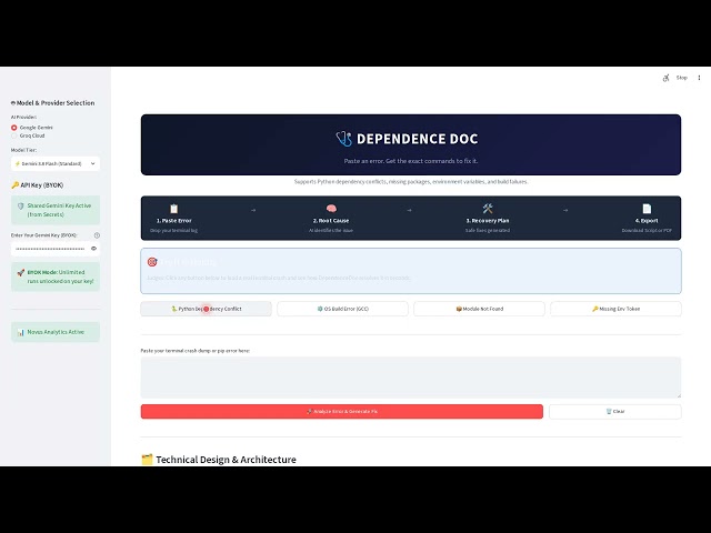 DependenceDoc — Autonomous Environment Recovery & Dependency Hell Resolver | VoltHacks 2026