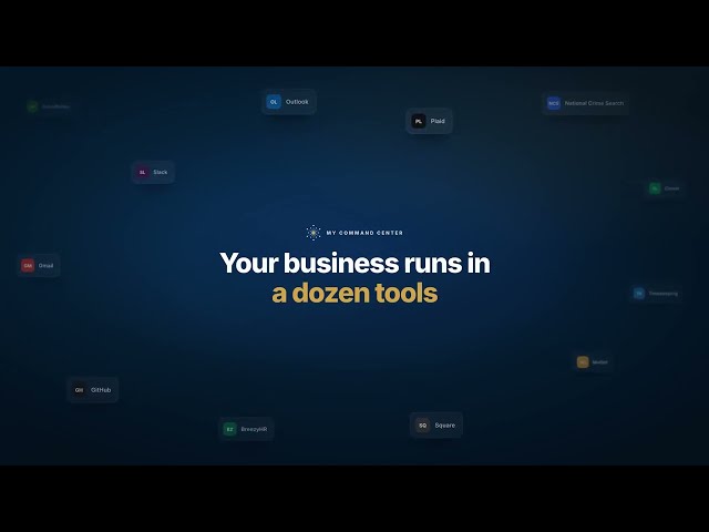 My Command Center - Your Entire Business on One Dashboard