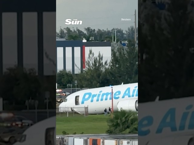 Five dead as Amazon plane crashes on to motorway after overshooting runway at Miami Airport