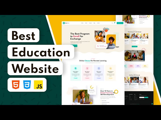 How to Build Creative Education Website Using HTML CSS JavaScript