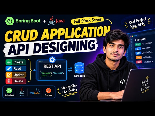 CRUD Application API Designing | Spring Boot + Java Full Stack Project | REST API #java