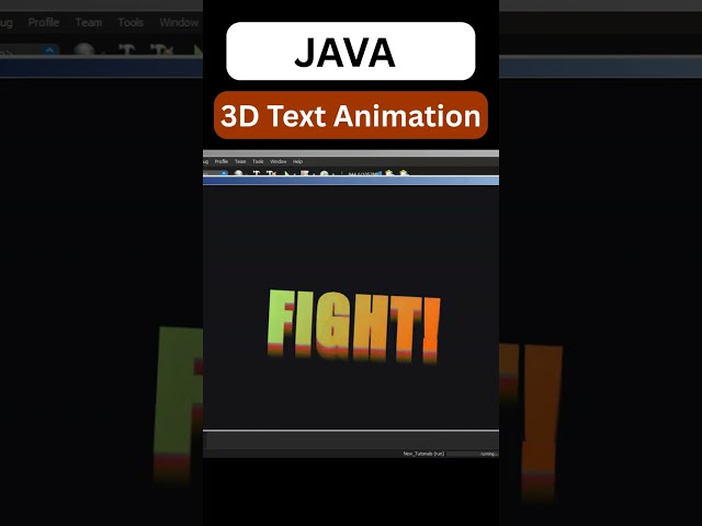 Java 3D Text Animation | #short #programming #coding #java