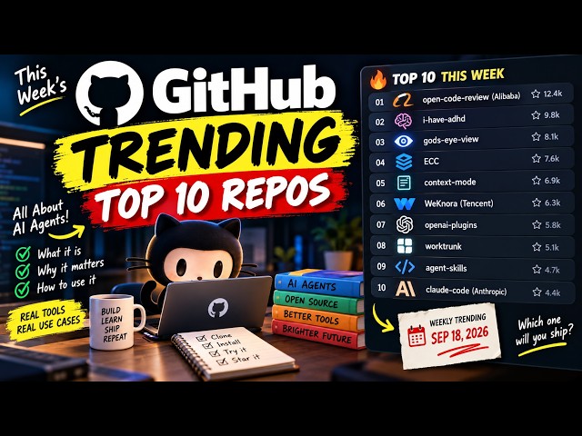 GitHub Trending This Week: Top 10 AI Agent Tools Explained (#1→#10)