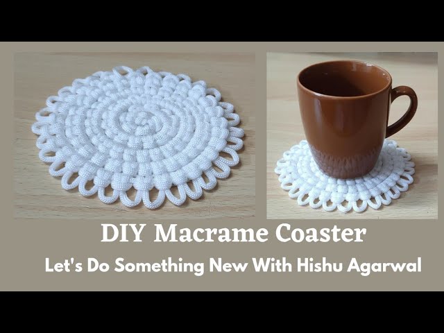 DIY Macrame Coaster | The Easiest Macrame Coaster for Beginners | Boho Table Decor Tutorial