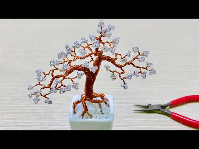 [Bonsai Handmade]How To Make Mini Bonsai Tree Wire Copper 02