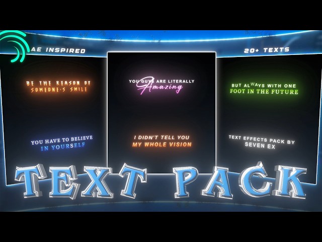 Enhance Your Edits With These AE Inspired Text Effects 🔥 || Text Pack On Alightmotion (+Preset)‎