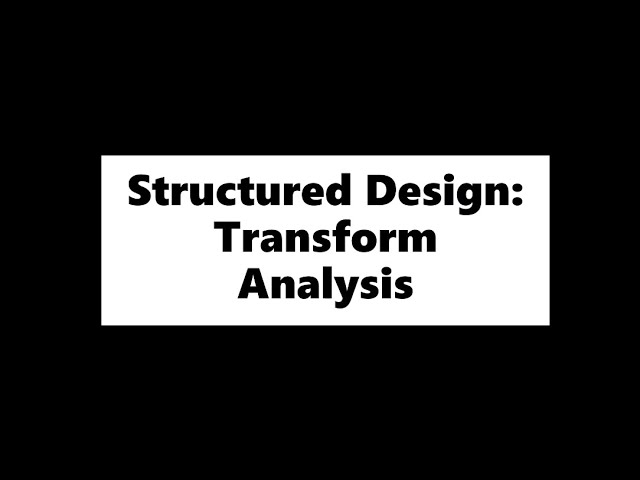 Function Oriented Software Design | SA/SD Methodology | Structured Design | Transform Analysis
