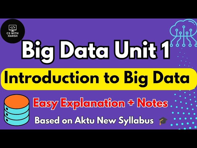 Big Data Unit 1 - Introduction to Big Data | AKTU & Other University Exam Preparation