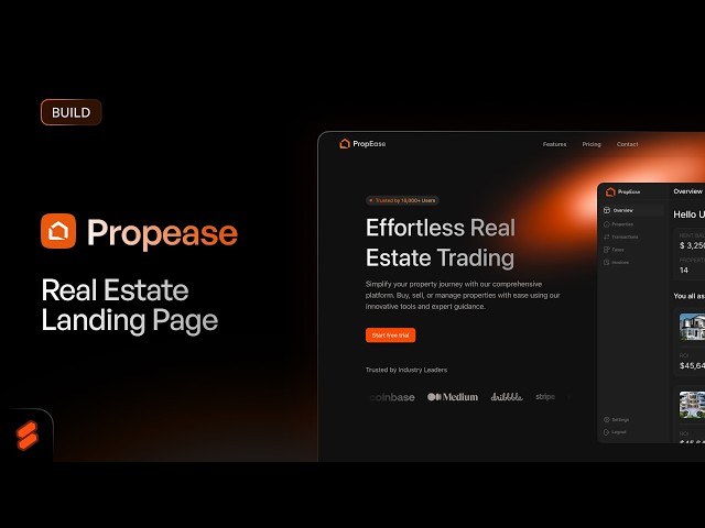 Dark Themed SaaS Landing Page Showcase with Nextjs, Tailwind CSS