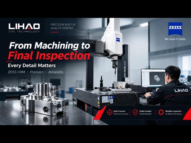 LIHAO CNC MACHINE丨From processing to inspection.The Complete Process of Zeiss CMM Inspection #cnc