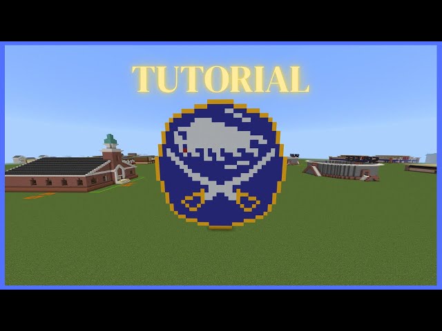 Minecraft Tutorial: How To Make The Buffalo Sabres NHL Logo!