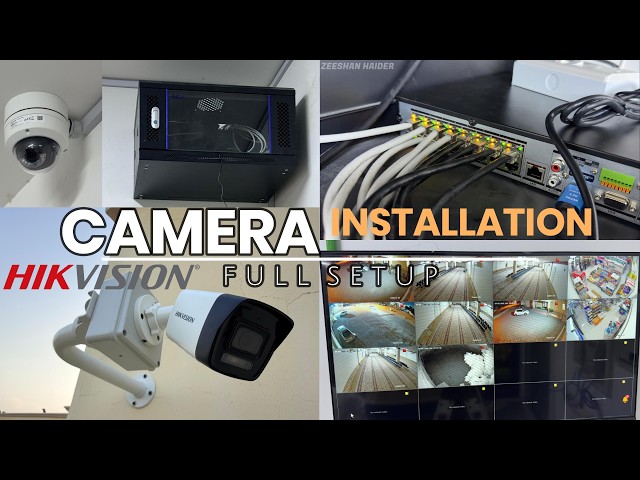 How to Install Hikvision IP Camera System Complete CCTV Setup Network Cable Cat6 Tutorial #hikvision