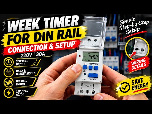DIN-Rail Weekly Timer: Wiring and Setup Guide