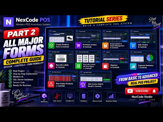 C# POS Tutorial Part 2: Products, Billing, Barcode & Stock Management