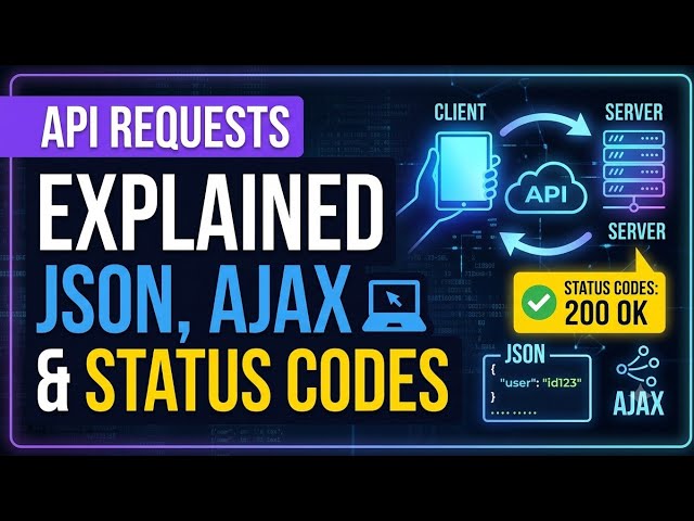 API Requests Explained 💻 | JSON, AJAX & Status Codes #webdevelopment #javascript #programming #tech 