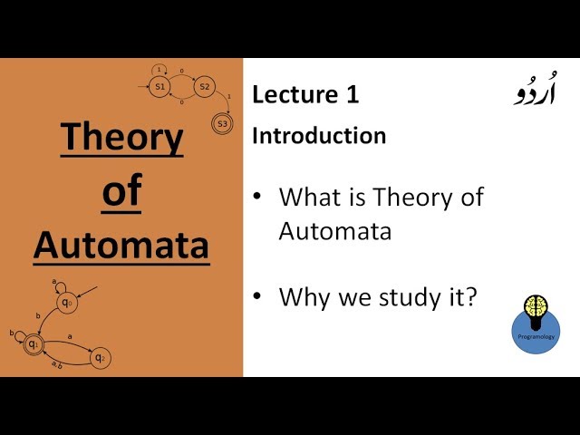 Lecture 1: Introduction to theory of automata in urdu, what and why, tutorial for beginners in hindi