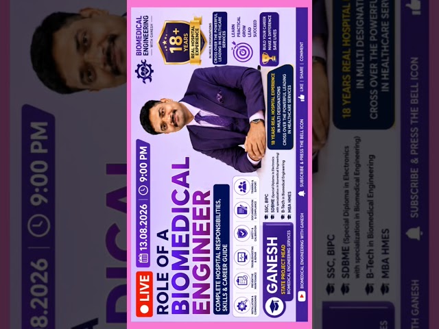 Role #Biomedical#engineer live session 13.08.2026,9:00 PM engage live great opportunity