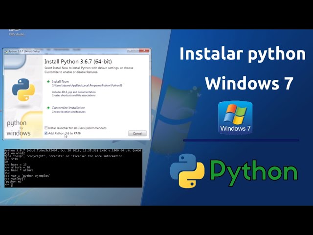 Instalar python 3.6 en windows7