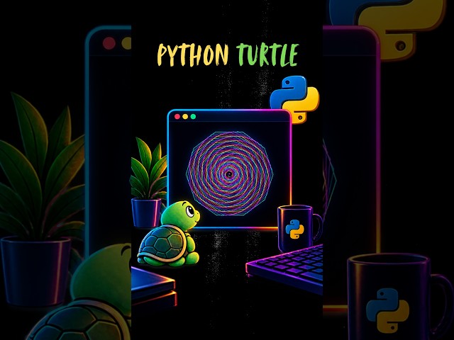 ⚡ Python Turtle: The Cosmic Vortex