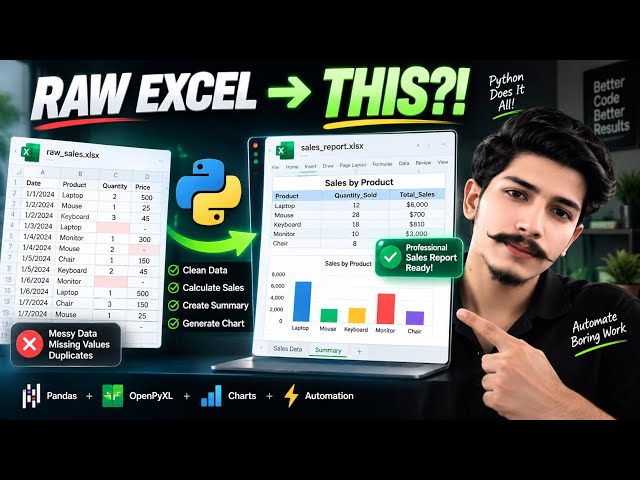 Automate Excel Reports with Python 📊 (Pandas + OpenPyXL) | Python Excel Automation 