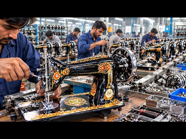 Inside a Sewing Machine Factory | Complete Assembly & Fitting Process