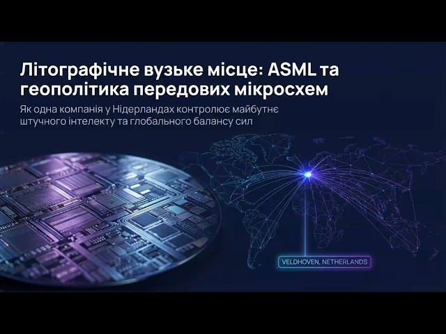 Літографічне вузьке місце: ASML та геополітика передових мікросхем
