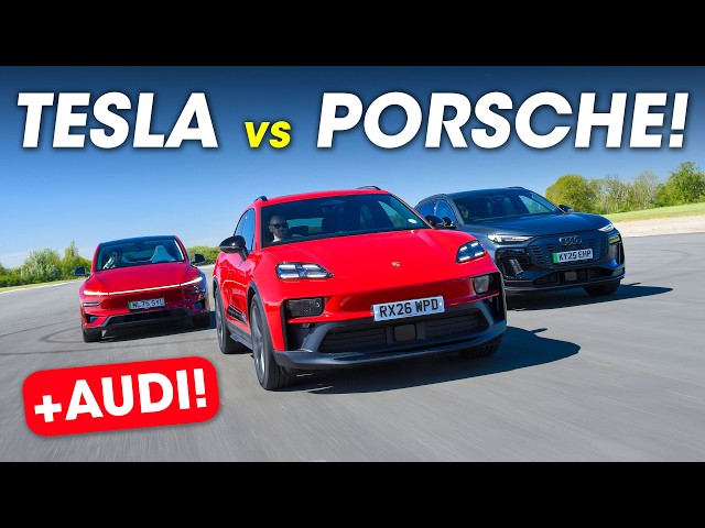 NEW Porsche Macan GTS vs Tesla Model Y Performance vs Audi SQ6 – ULTIMATE review!