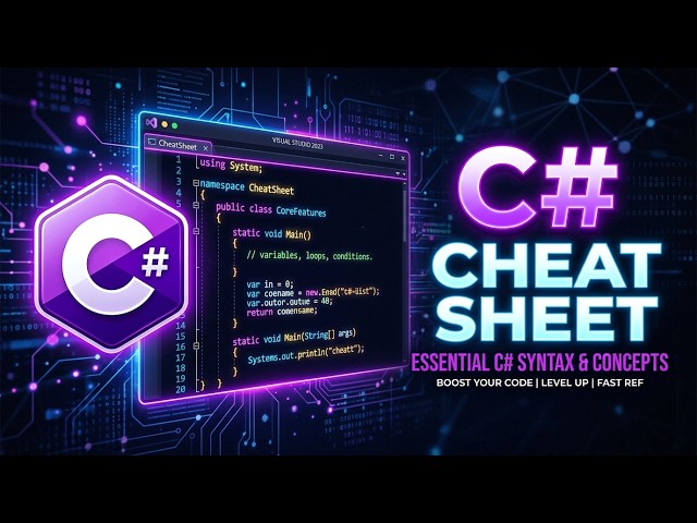 💻 C# Cheat Sheet for Beginners