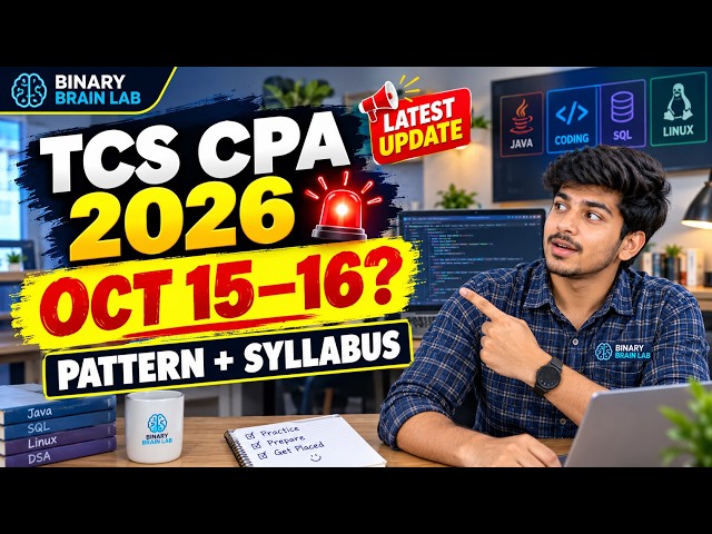 TCS CPA 2026 Latest Update | October 15–16 Dates, Pattern & Syllabus