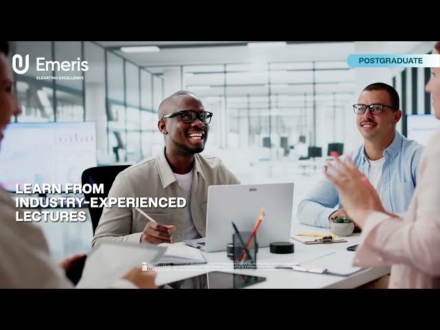 Graduate ready to lead with postgraduate studies at Emeris. #postgraduatestudies