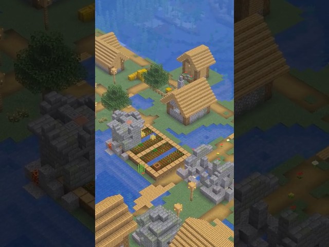 Minecraft - Spawn Village Island + Ocean Ruins + Shipwreck #minecraft #seeds #javaisawesome #gaming