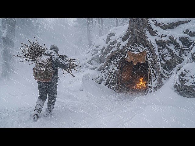 Escape to the Wild: 24/7 Building Relaxing Forest Shelter & Survival ASMR