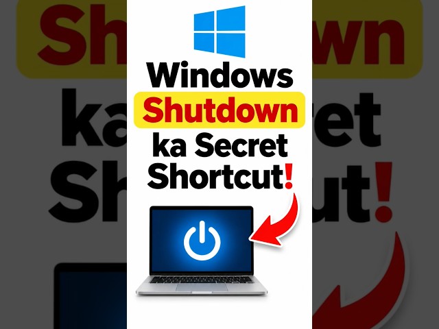 Secret Windows Shutdown | Computer Shutdown Shortcut #windowstricks #windows #windowstips