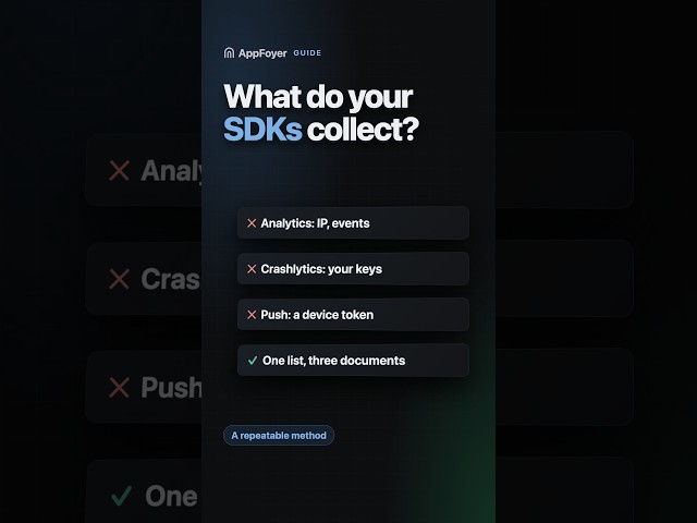 How to find out what your SDKs collect