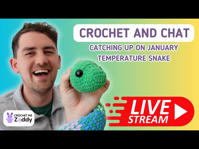 Crocheting my temperature snake for Jan 2025