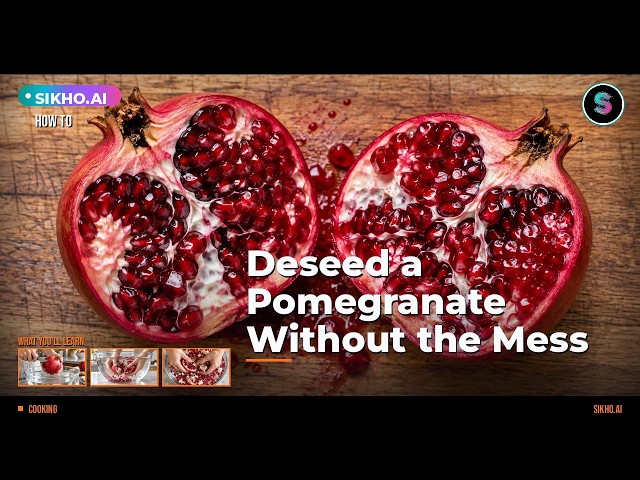 How to Deseed a Pomegranate Without the Mess Step by Step | Sikho.ai