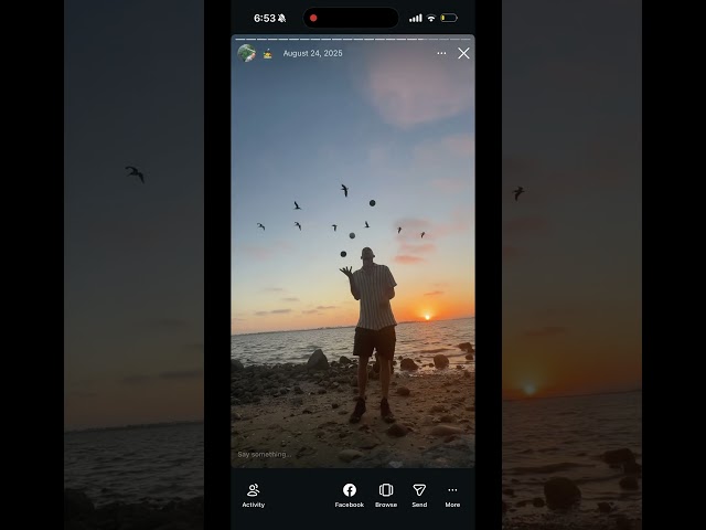 San Diego Sunset Juggle with the birds! 👀