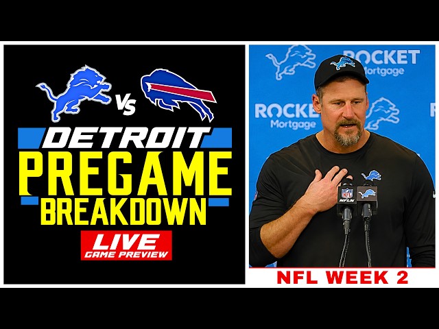 Detroit Lions Live Game Preview: Lions Vs Bills - NFL Thursday Night Football Week 2