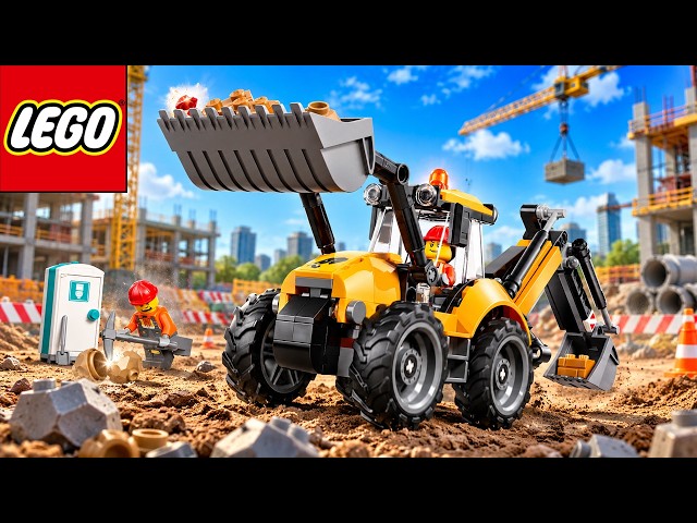 LEGO City #60480 Yellow Backhoe Loader