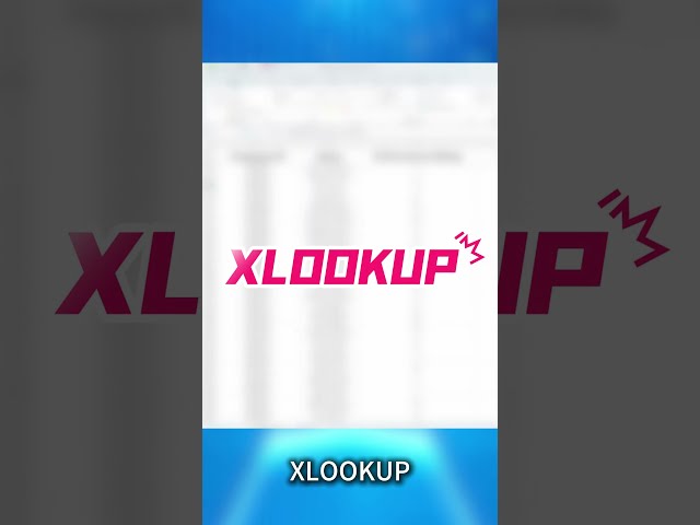 XLOOKUP Explained in Excel: The Easy Alternative to VLOOKUP✨